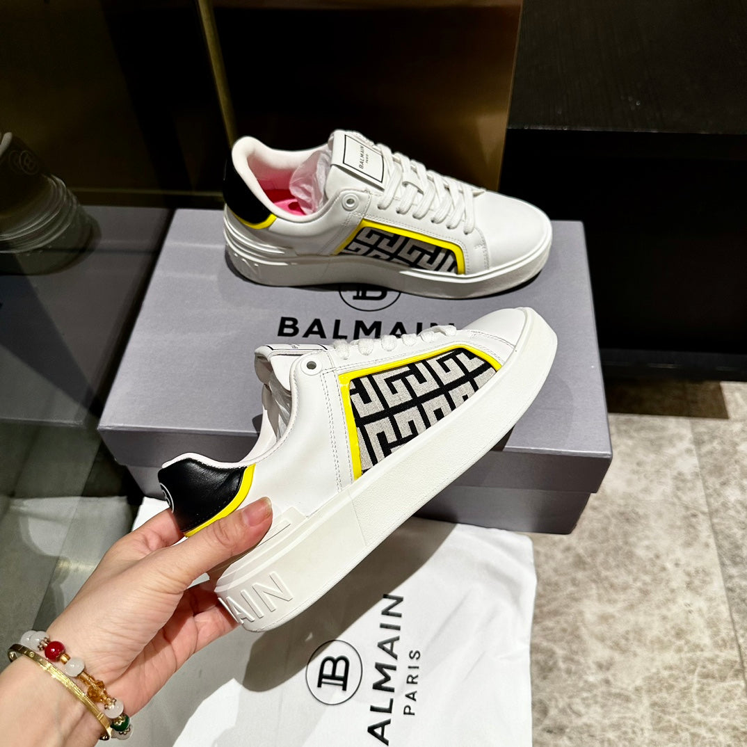 2024 Balmain b -skate striped sneakers