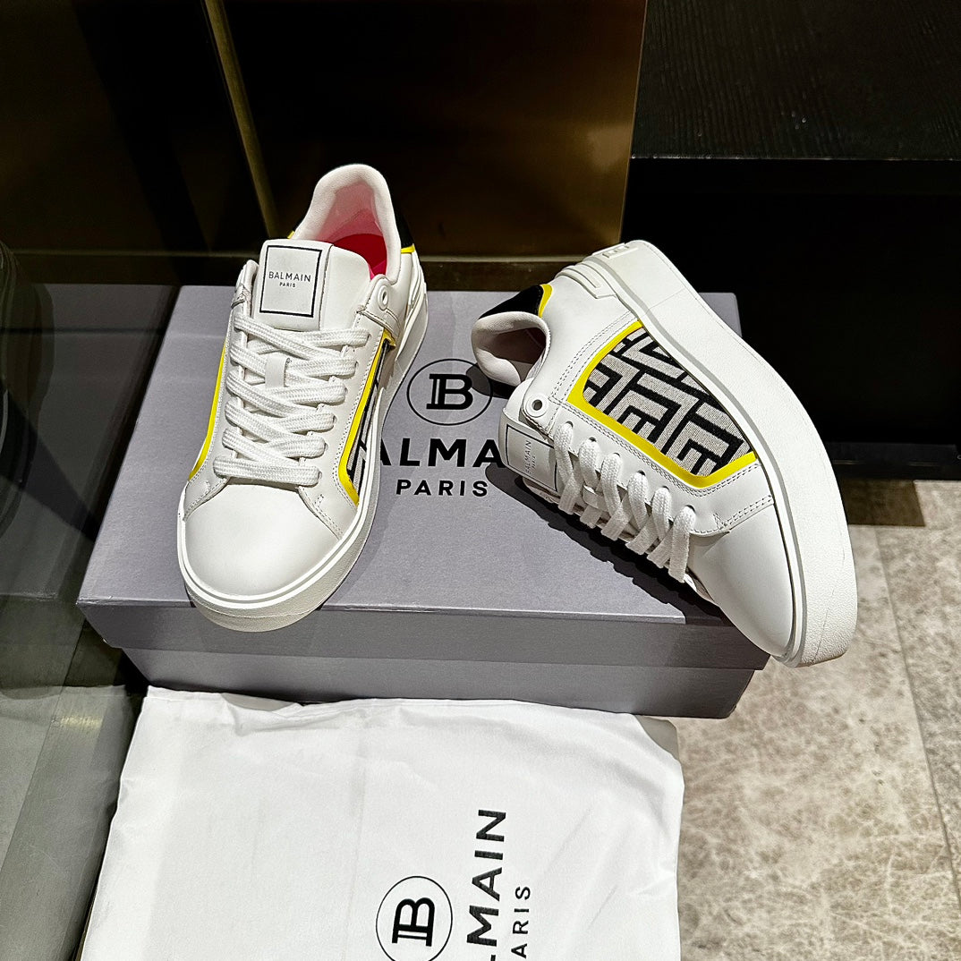 2024 Balmain b -skate striped sneakers