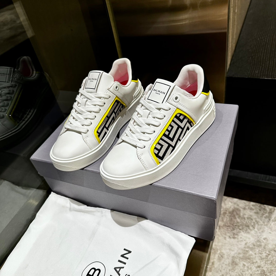 2024 Balmain b -skate striped sneakers