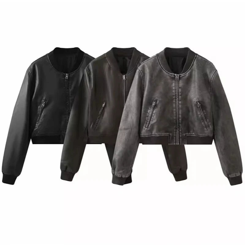 2025 Faux Leather Streetwear Jacket