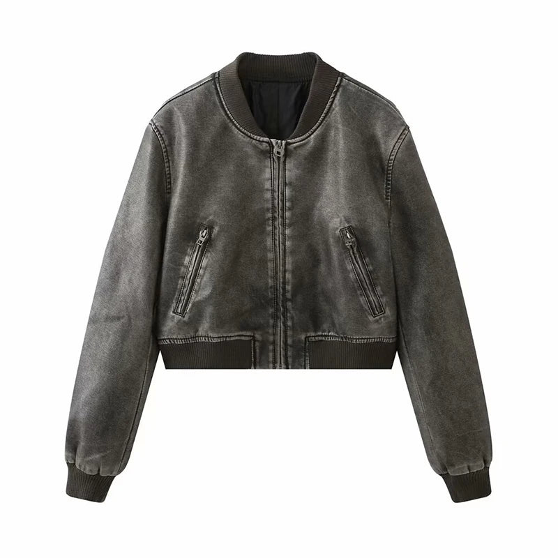 2025 Faux Leather Streetwear Jacket