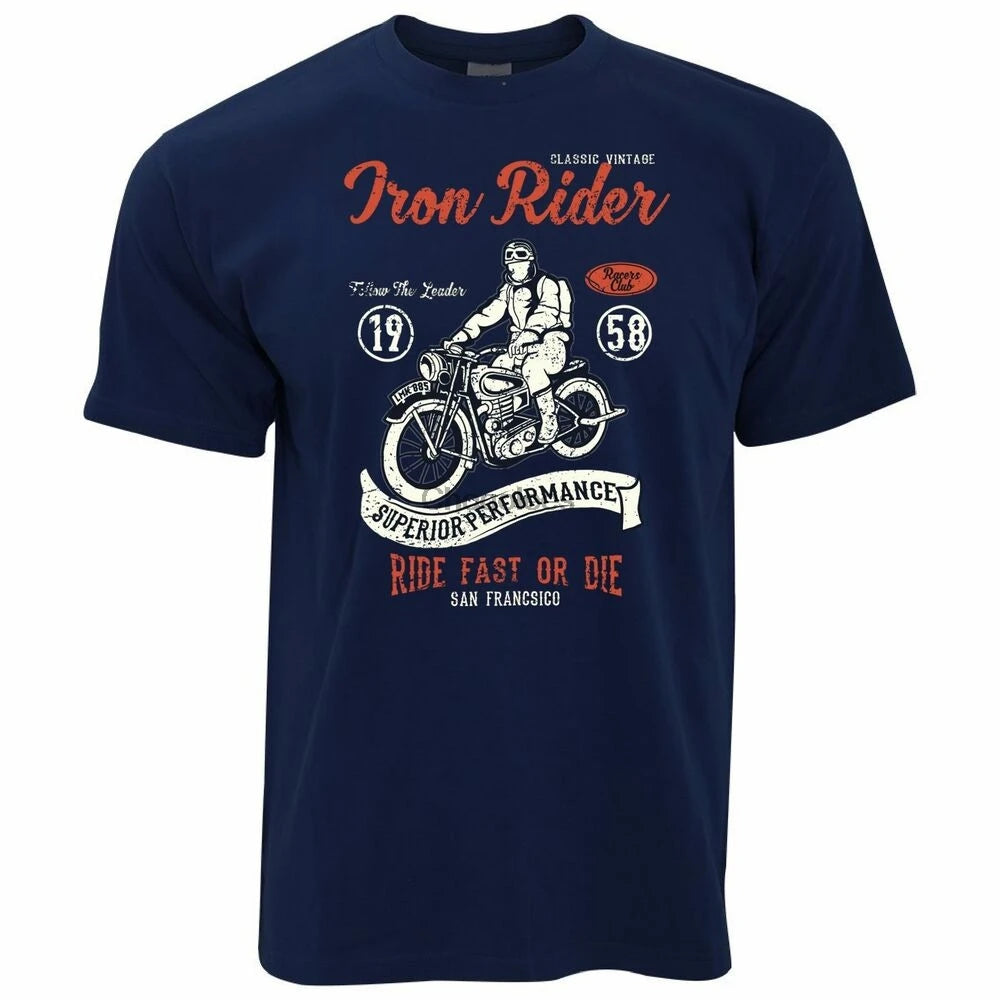 Azaman Retro biker tee-shirt iron rider