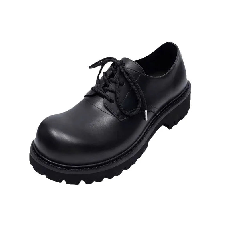 New Men Chunk Heel Derby Shoes