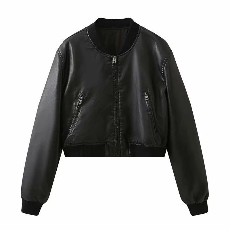 2025 Faux Leather Streetwear Jacket