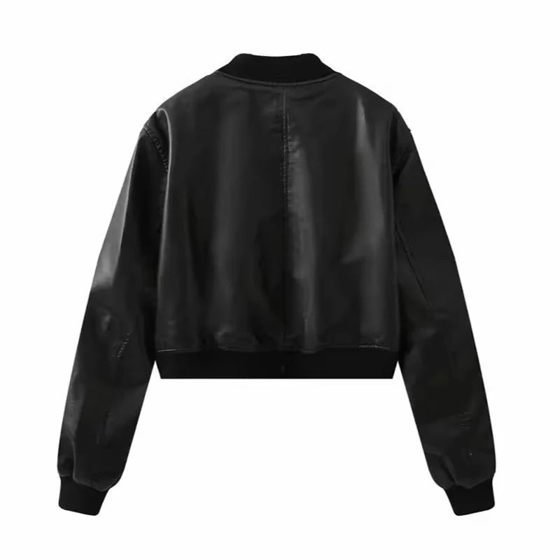 2025 Faux Leather Streetwear Jacket