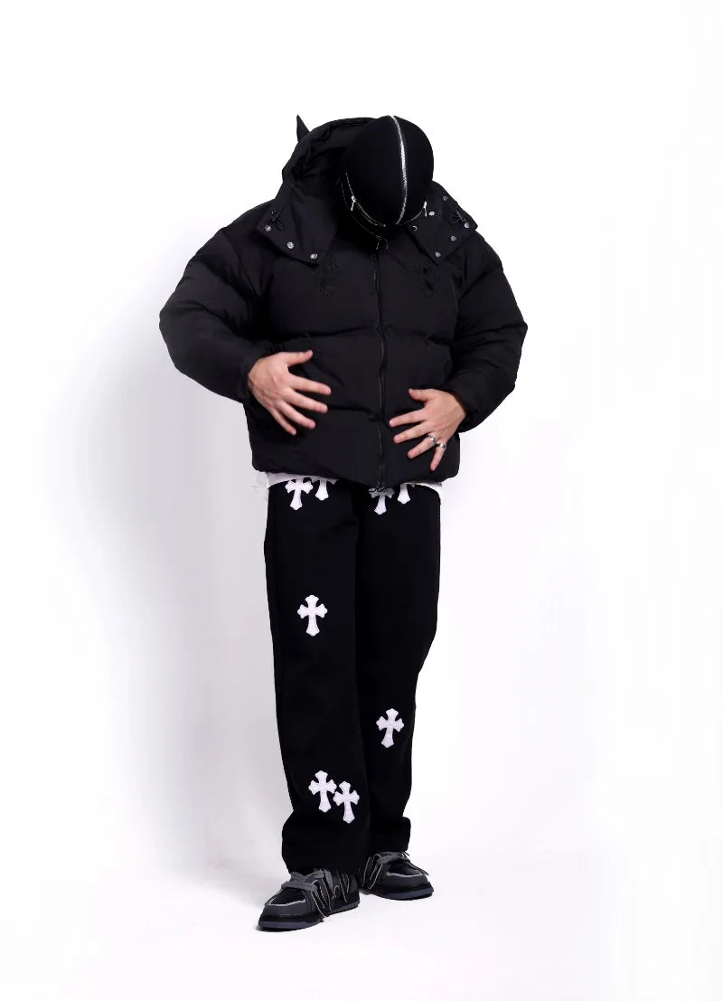 Men Hip Hop Winter Skull Jacket