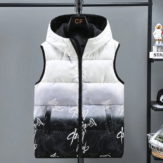 2025 DV Puffer Hooded Vest Jacket Zipper